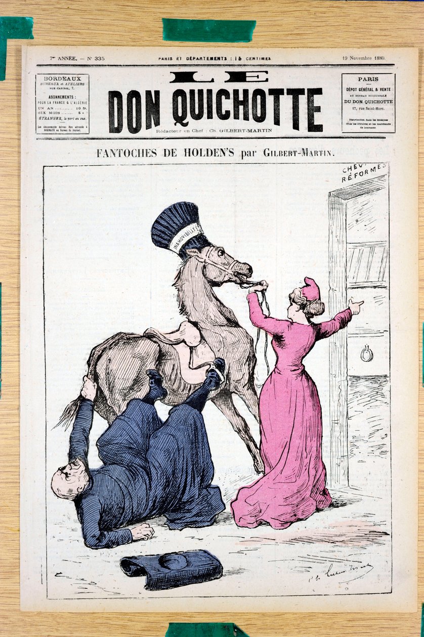 غلاف "Le Don Quichotte" رقم 335 ، Satirique en Colors بواسطة تشارلز جيلبرت مارتن