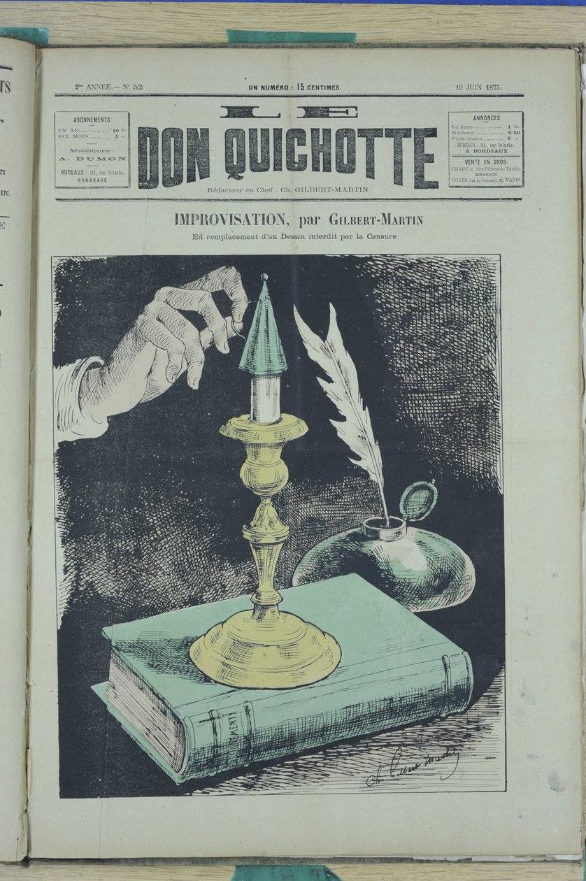Illustration by Charles Gilbert-Martin (1839-1905) for the Cover of Le Don Quixote, No. 52 بواسطة تشارلز جيلبرت مارتن