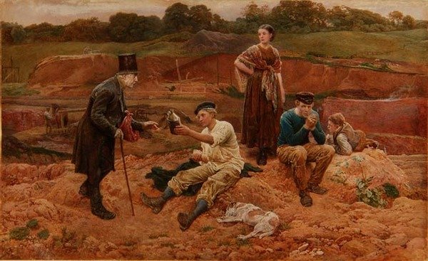 في The Brickfield (ألوان مائية فوق قلم رصاص مزينة باللون الأبيض على الورق) بواسطة تشارلز جرين