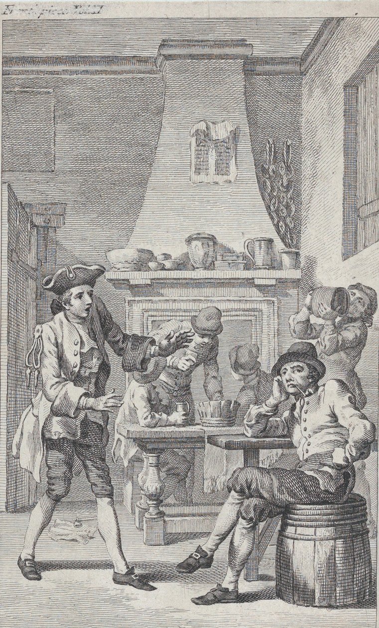 صورة وجهية لرودريك راندوم لتوبياس سموليت ، 1748. بواسطة تشارلز غرينيون