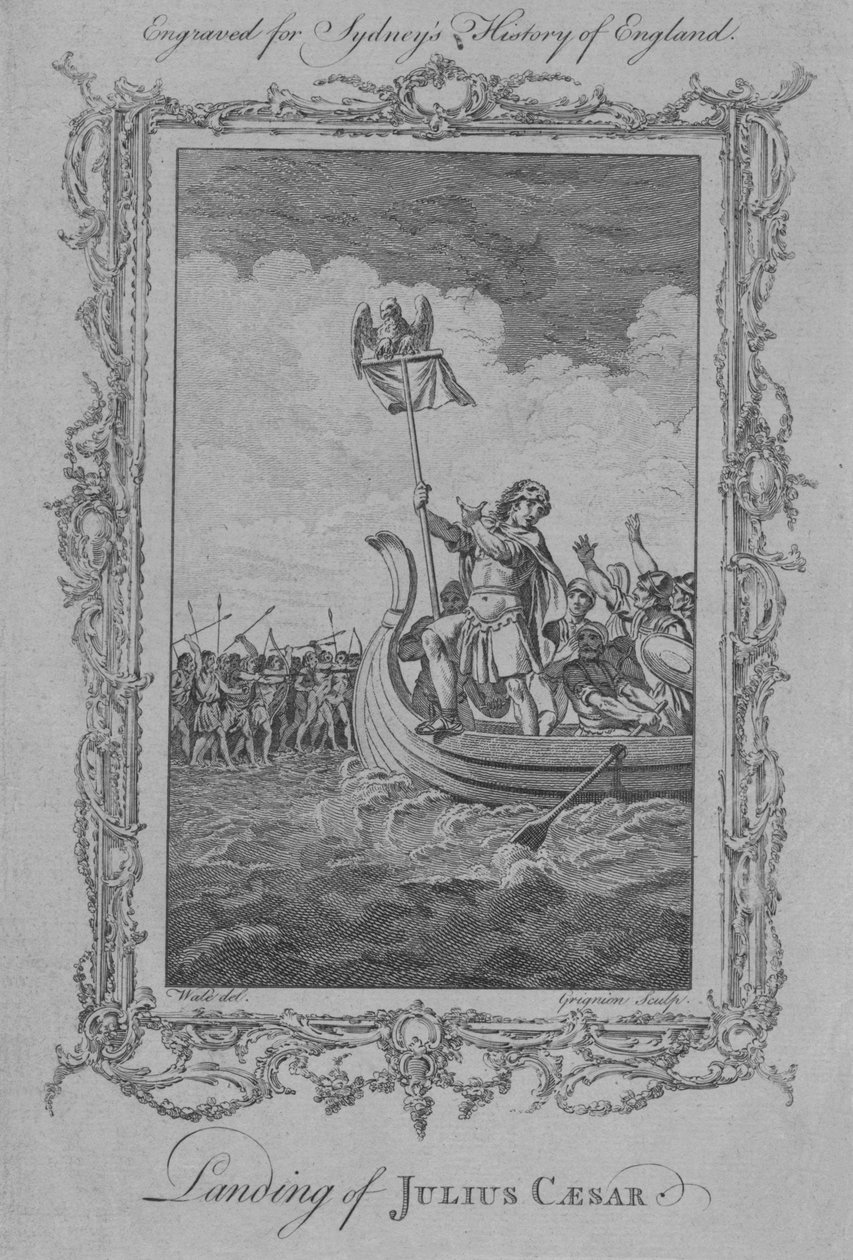 هبوط يوليوس قيصر ، 1773. بواسطة تشارلز غرينيون