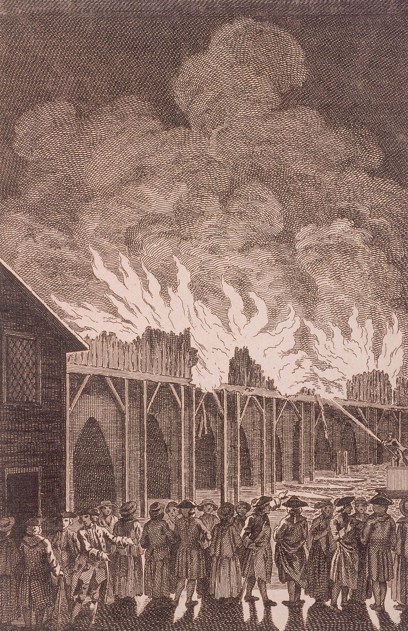 جسر لندن القديم ، لندن ، 1775 بواسطة تشارلز غرينيون