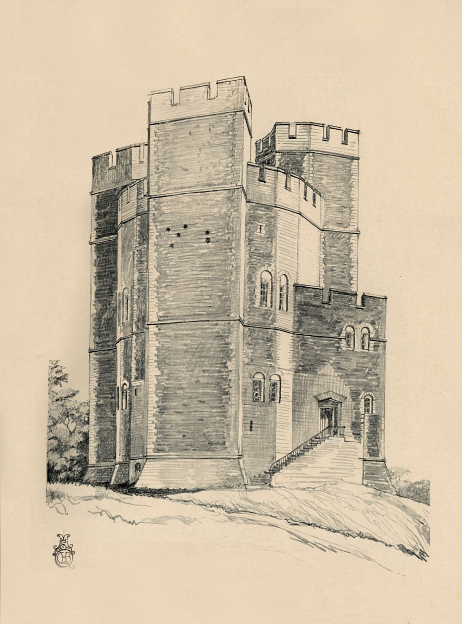 خارج قلعة Orford ، تم استعادة Suffolk the Battments ، 1931 بواسطة تشارلز هنري بورن كوينيل