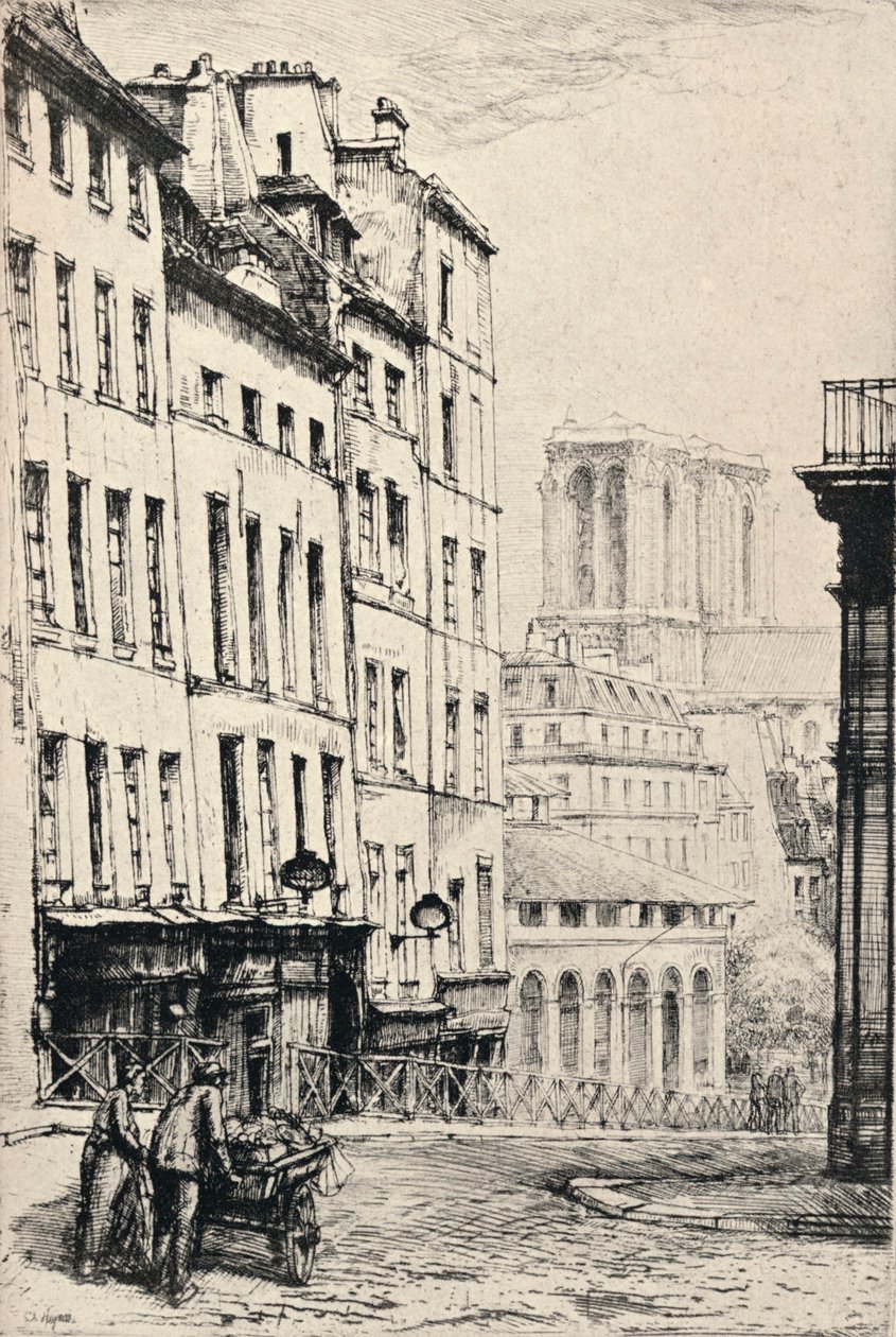 "Rue de la Montagne-Ste Genevieve" ، ١٩١٥ بواسطة تشارلز هيمان