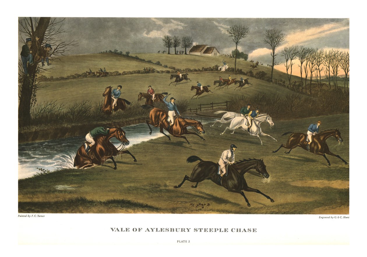 "Vale of Aylesbury Steeple Chase" ، اللوحة 2 ، c1836 ، c1955 بواسطة تشارلز هانت