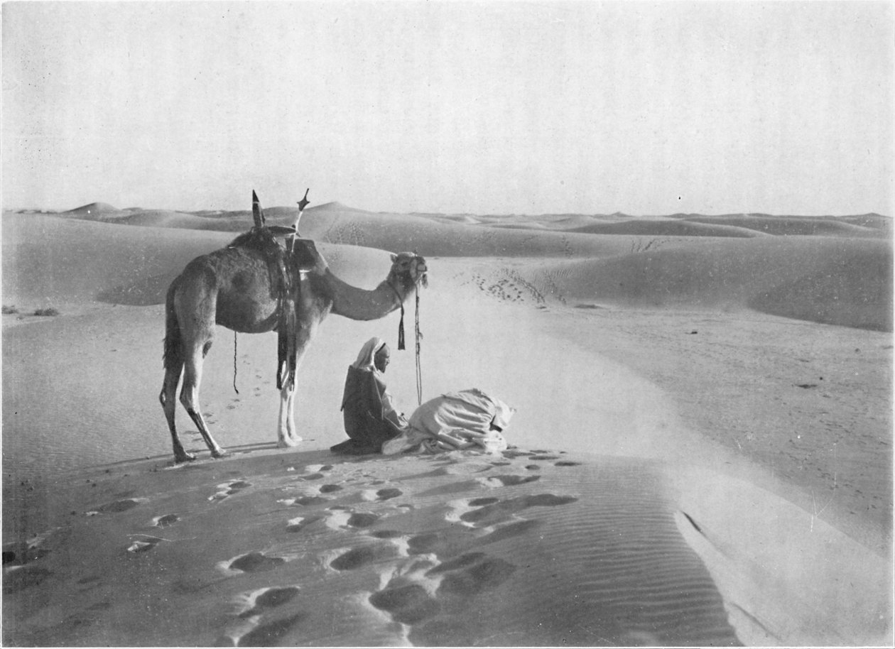 صلاة المغرب في الصحراء عام 1913 بواسطة Charles JS Makin