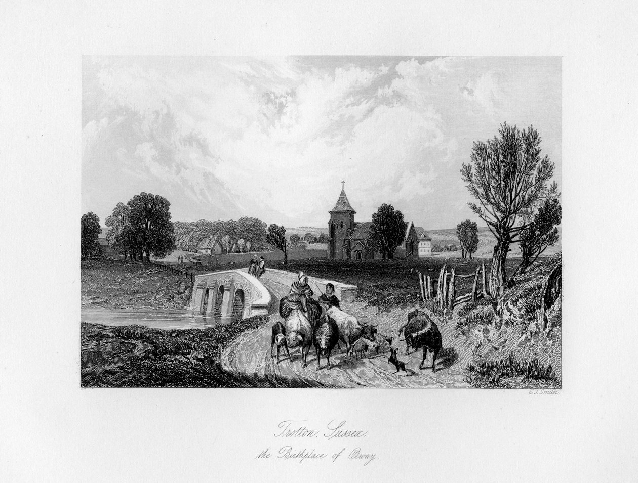 تروتون ، Syssex ، مكان ولادة Otway ، 1840 بواسطة تشارلز جي سميث