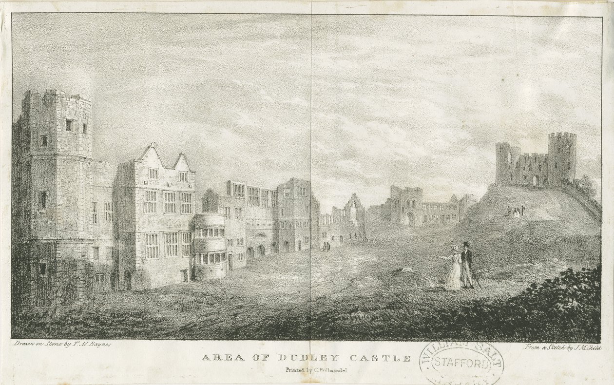 قلعة دودلي - The Keep: الطباعة الحجرية ، [عام 1825] بواسطة تشارلز جوزيف هولمانديل