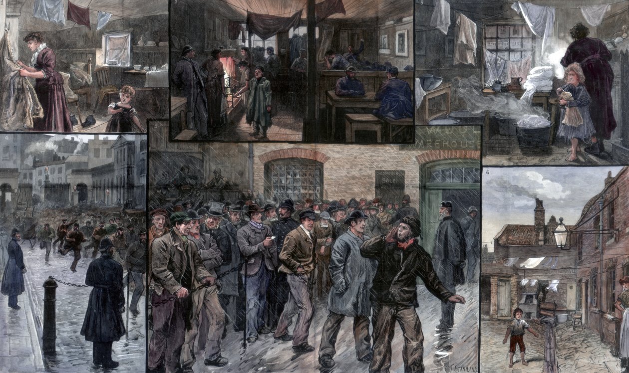 محنة في الطرف الشرقي من لندن ، 1886. بواسطة تشارلز جوزيف ستانيلاند