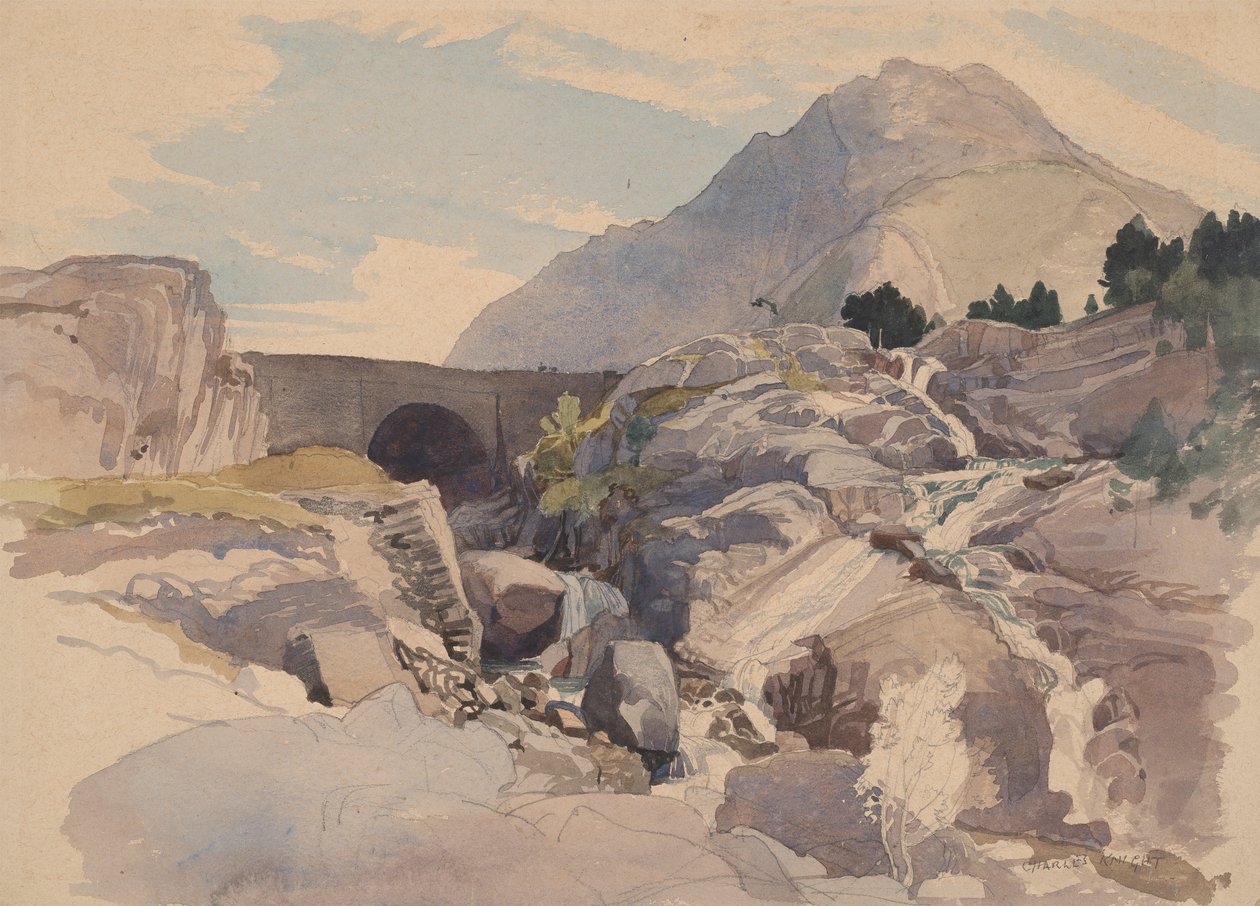 Rhaidar Ogwen ، شمال ويلز بواسطة تشارلز نايت