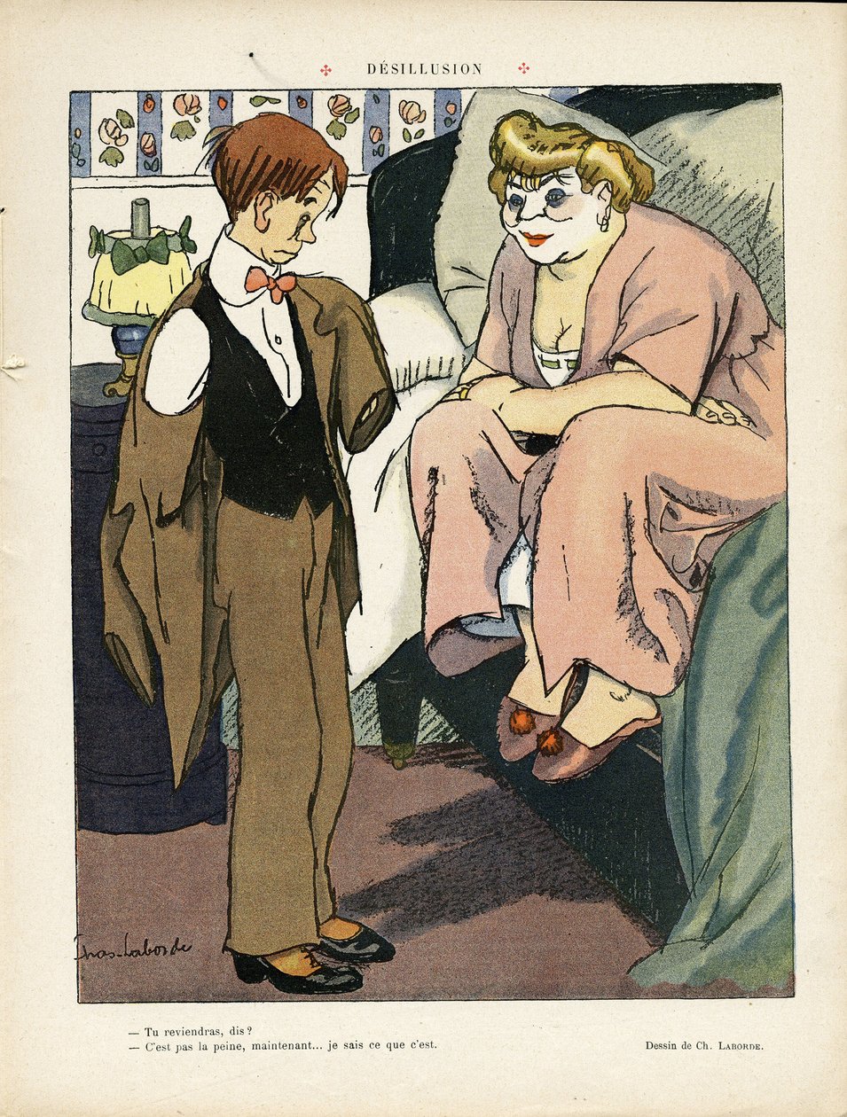 رسم توضيحي لشاس لابورد (1886-1941) في لو لير ، 30/11/12 - الوهم - الدعارة بواسطة تشارلز لابورد