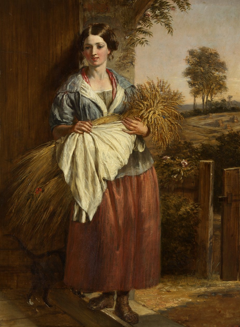 The Gleaner (زيت على لوح) بواسطة تشارلز لاندسير