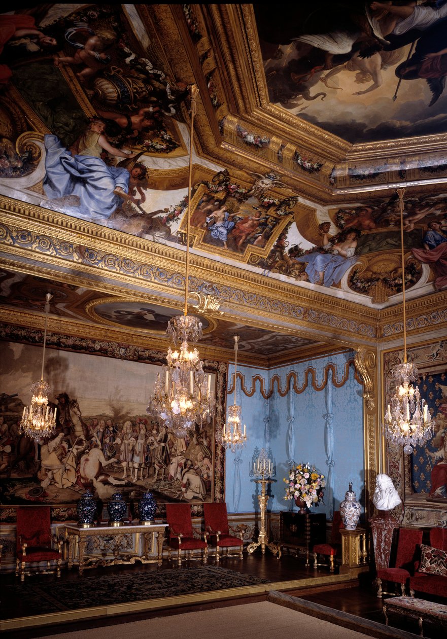 صالون الموسيقى ، قلعة Vaux Le Visomte (Vaux-Le-Vicomte). ديكور تشارلز ليبرون (لو برون) (1619-1690) بواسطة تشارلز لو برون