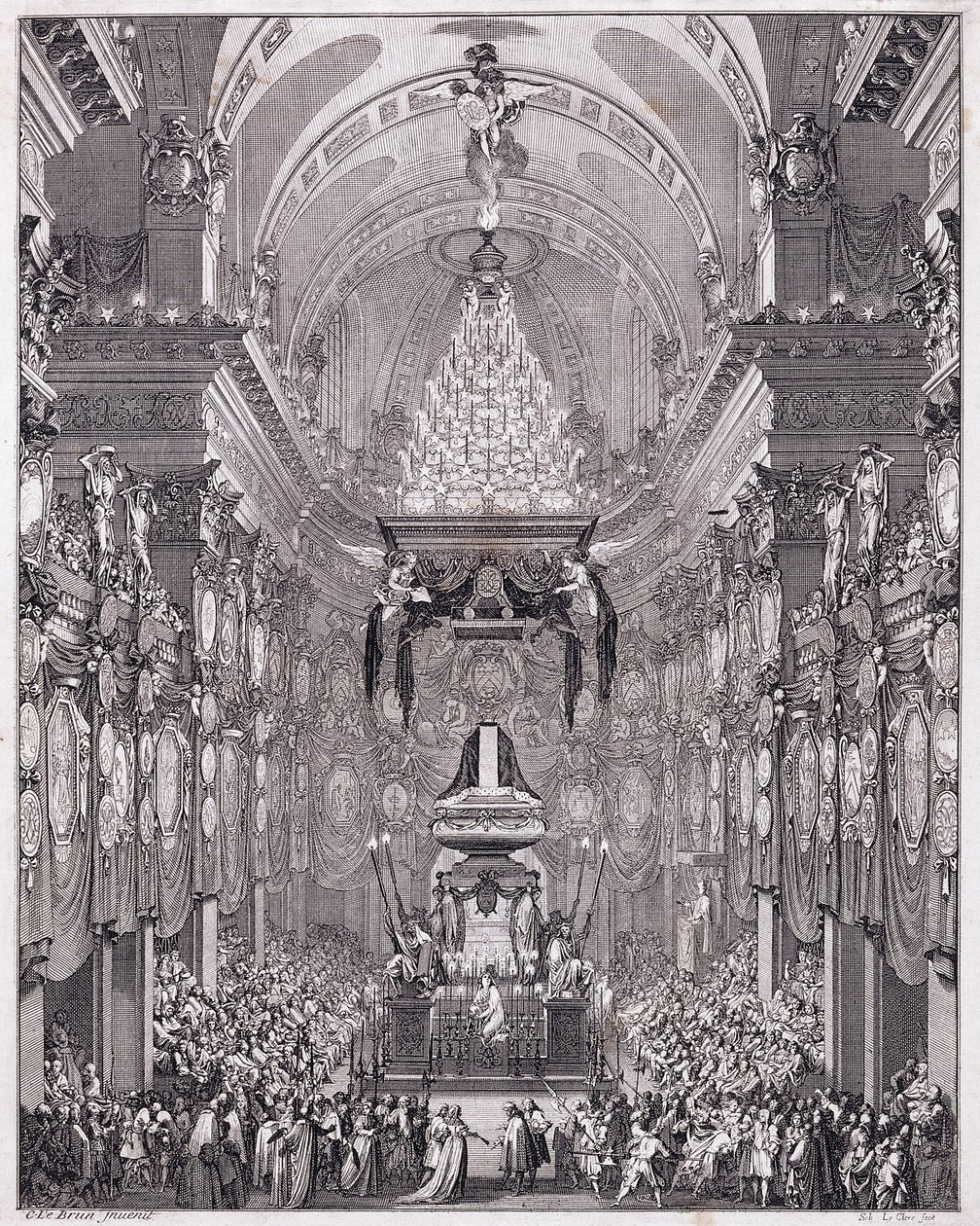 ضريح Oratoire du Louvre ، شارع Saint-Honore ، تخليداً لذكرى رجل الدولة الفرنسي Pierre Seguier ، مايو 1672 ، 1770-1780 (نقش) بواسطة تشارلز لو برون