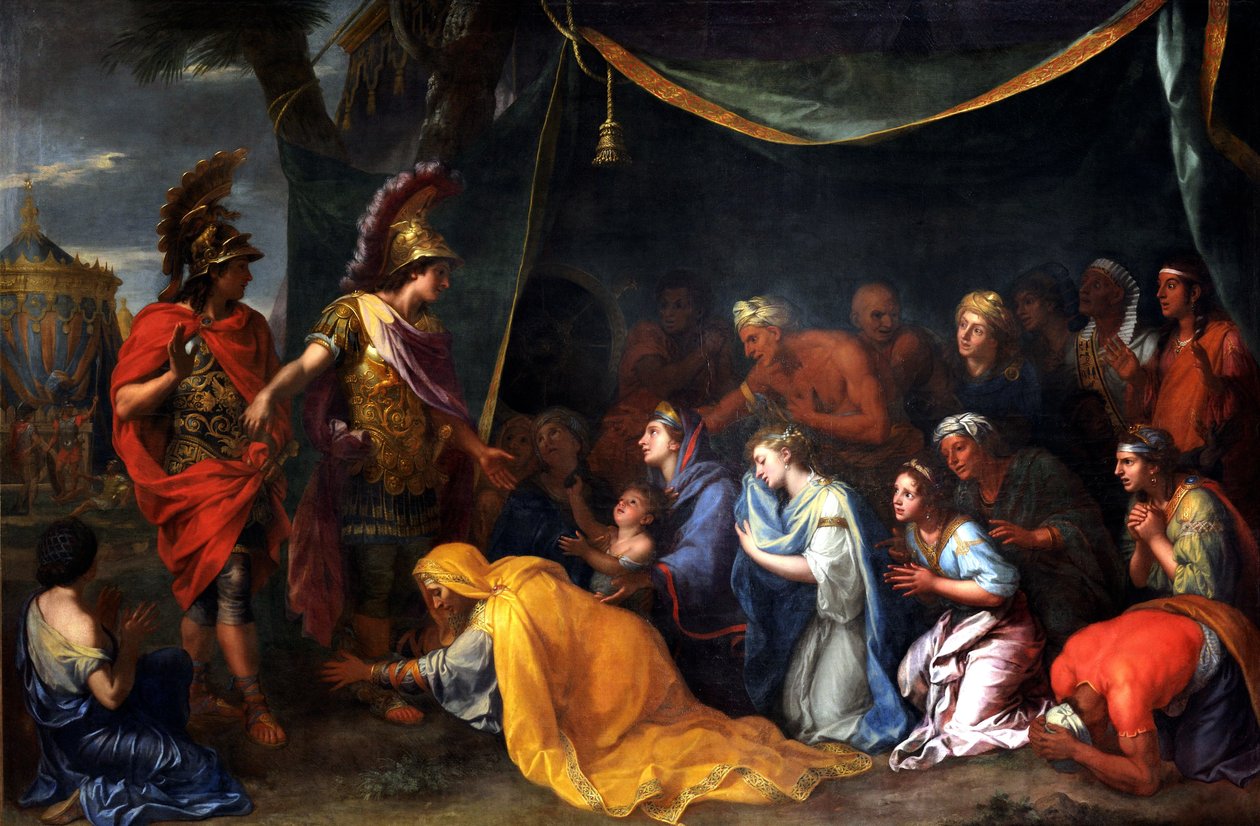 ملكات بلاد فارس عند أقدام الإسكندر، وتسمى أيضًا خيمة داريوس، حوالي 1660 (زيت على قماش) بواسطة تشارلز لو برون