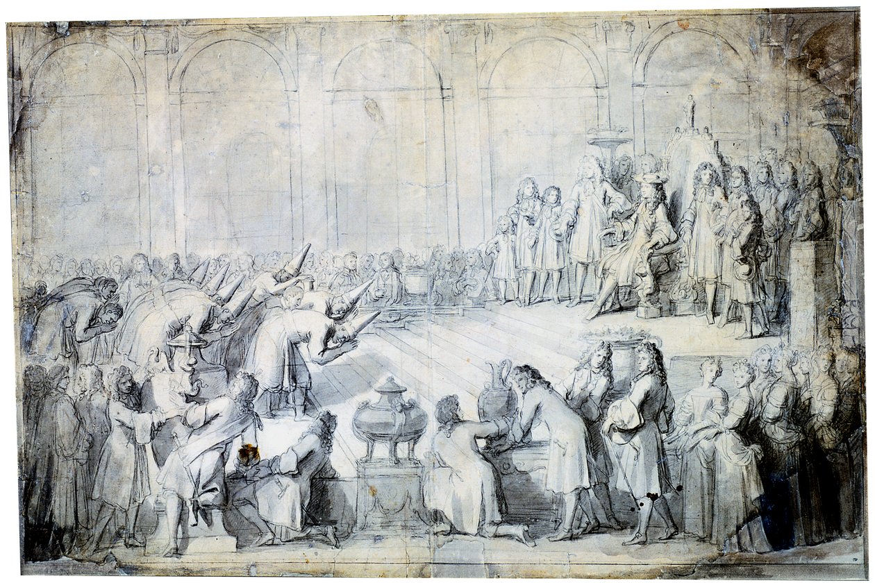 سفراء سياميين أمام الملك ، 1686 بواسطة تشارلز لو برون
