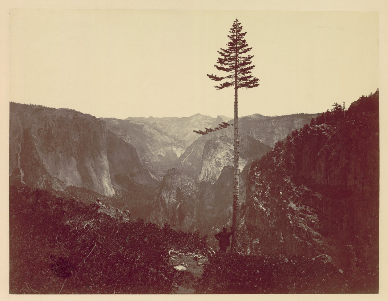 وادي يوسمايت من Mariposa Trail ، c. 1865. بواسطة تشارلز ليندر ويد