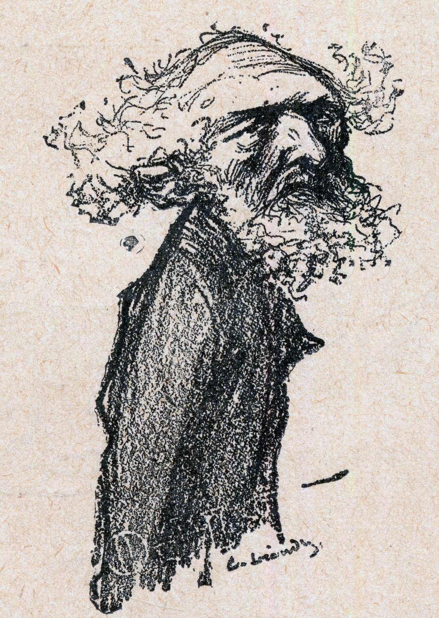 الكسندر ريبوت (1842-1923) قاضي وسياسي فرنسي - نقش في "سيادينا العزيز" بقلم بول بوسك - رسم لتشارلز ليندر (1862-1934) 1898 - بواسطة تشارلز ليندر