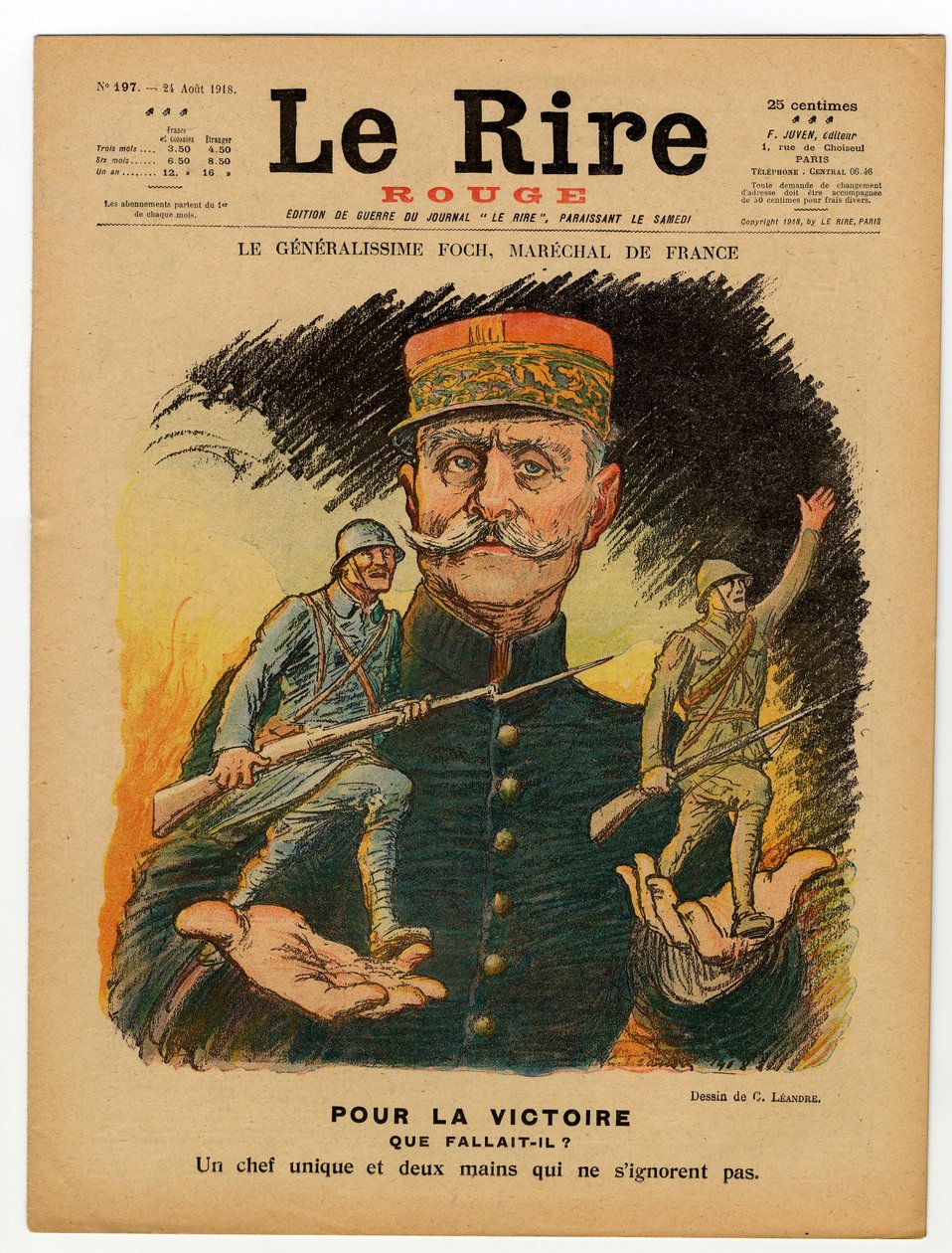 غلاف "" Le Lire rouge "، Satirique en Couleurs بواسطة تشارلز ليندر