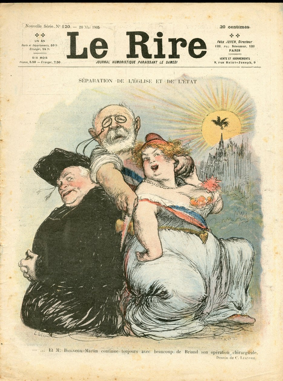 غلاف "" The Laughter "، رقم 120 ، Satirique en Couleurs بواسطة تشارلز ليندر