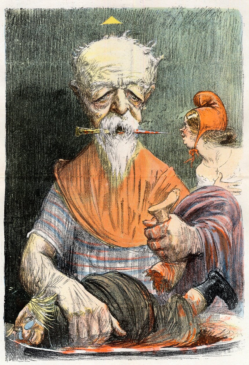 يوجين هنري بريسون (1835-1912) ، محامٍ وصحفي وسياسي فرنسي - رسم كاريكاتوري لتشارلز ليندر (1862-1934) في "Le Rire" "" 1902 بواسطة تشارلز ليندر