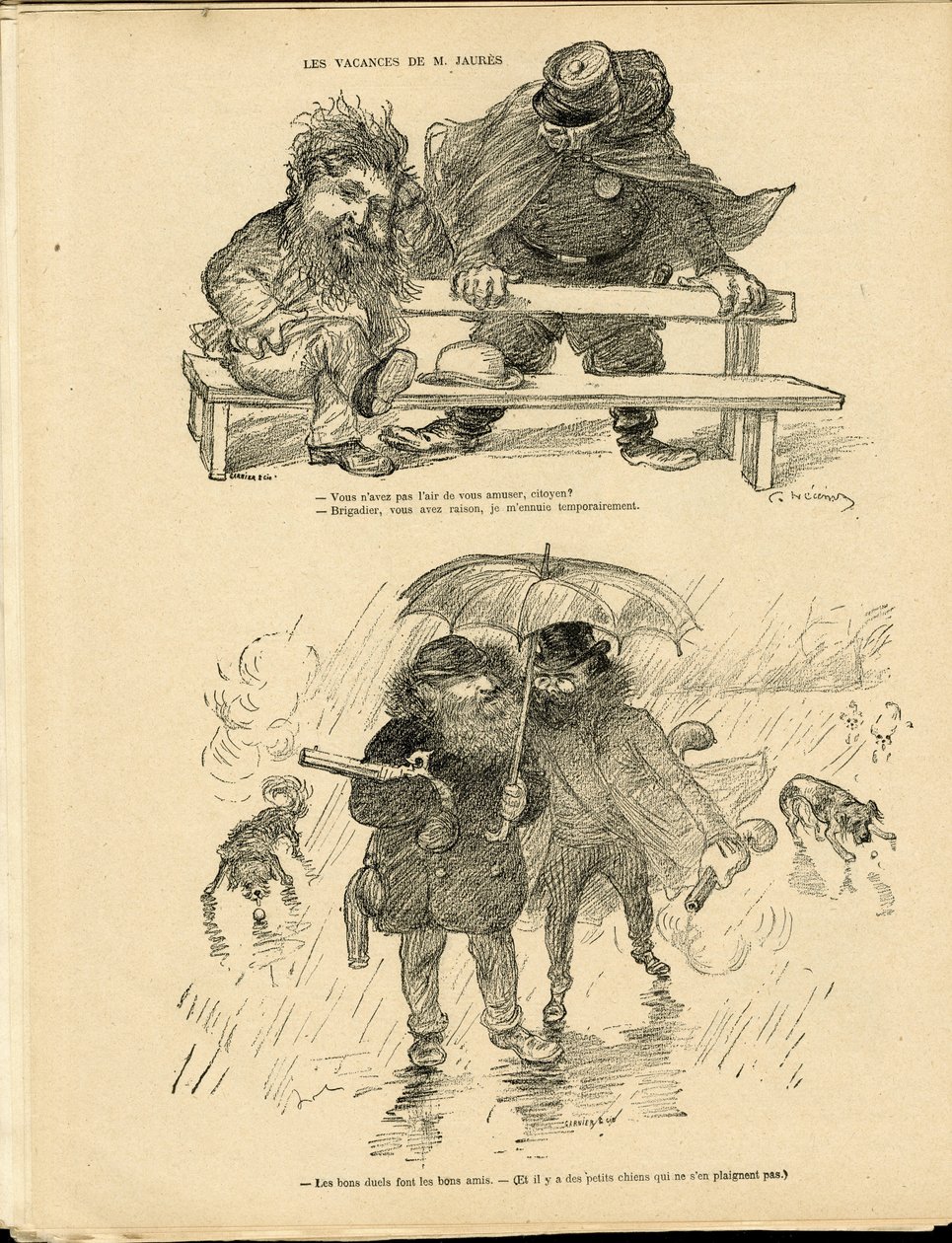 رسم توضيحي لتشارلز لياندر (1862-1934) في Le Rire بواسطة تشارلز ليندر