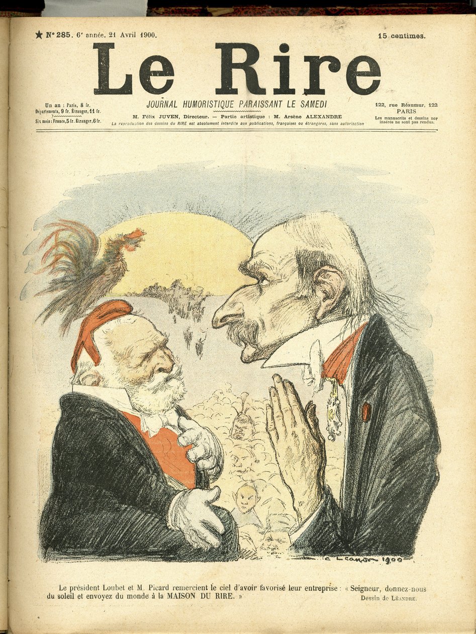 رسم توضيحي لتشارلز ليندر (1862-1934) لغلاف Le Rire بواسطة تشارلز ليندر