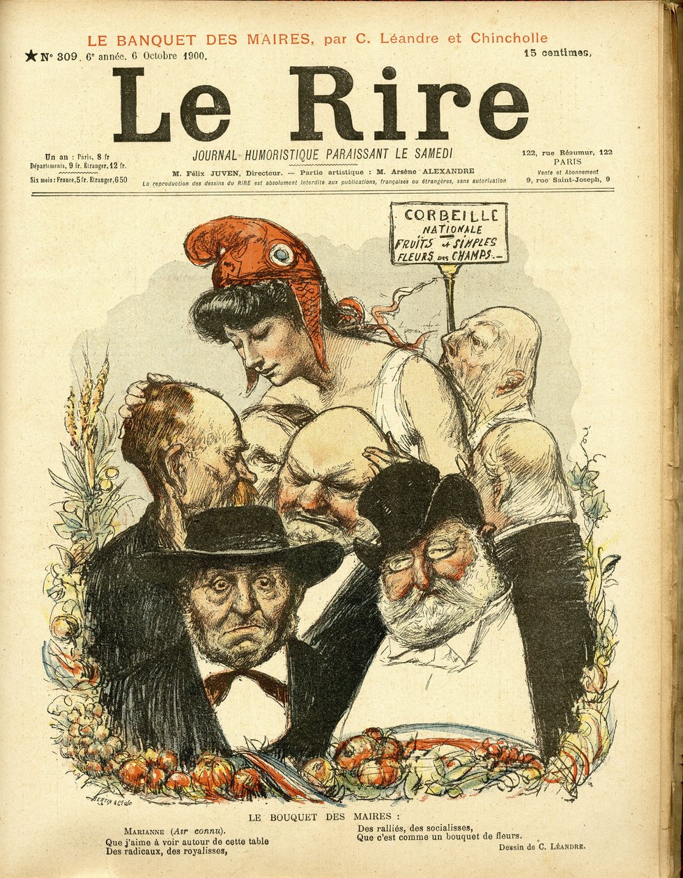 رسم توضيحي لتشارلز ليندر (1862-1934) لغلاف Le Rire بواسطة تشارلز ليندر