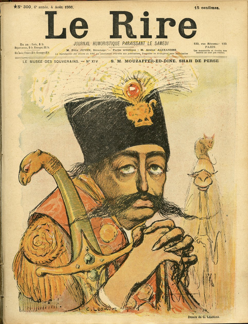 رسم توضيحي لتشارلز ليندر (1862-1934) لغلاف Le Rire بواسطة تشارلز ليندر