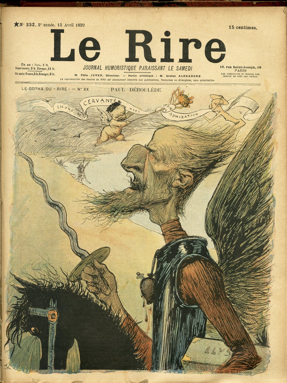 رسم توضيحي لتشارلز ليندر (1862-1934) لغلاف Le Rire بواسطة تشارلز ليندر