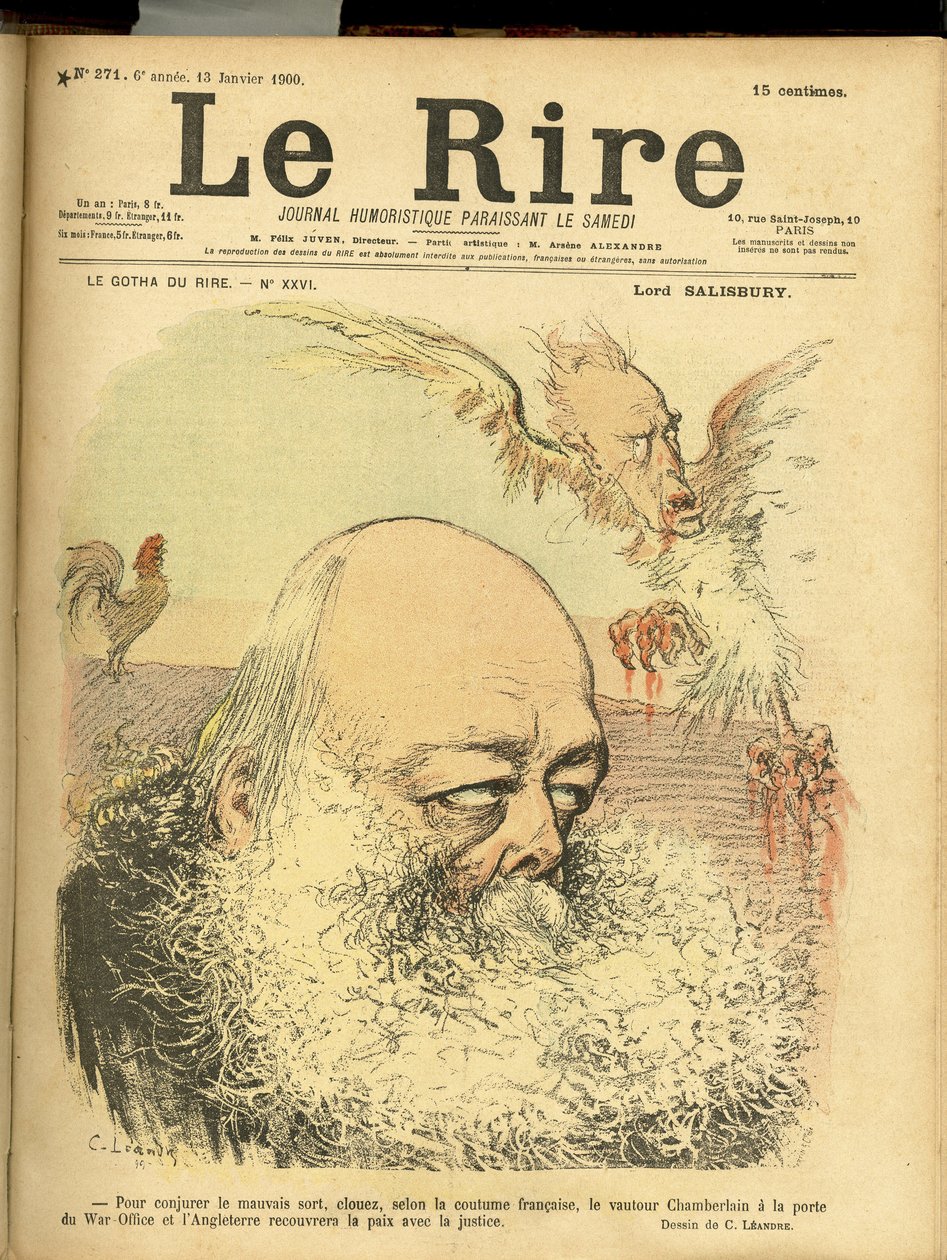 رسم توضيحي لتشارلز ليندر (1862-1934) لغلاف Le Rire بواسطة تشارلز ليندر