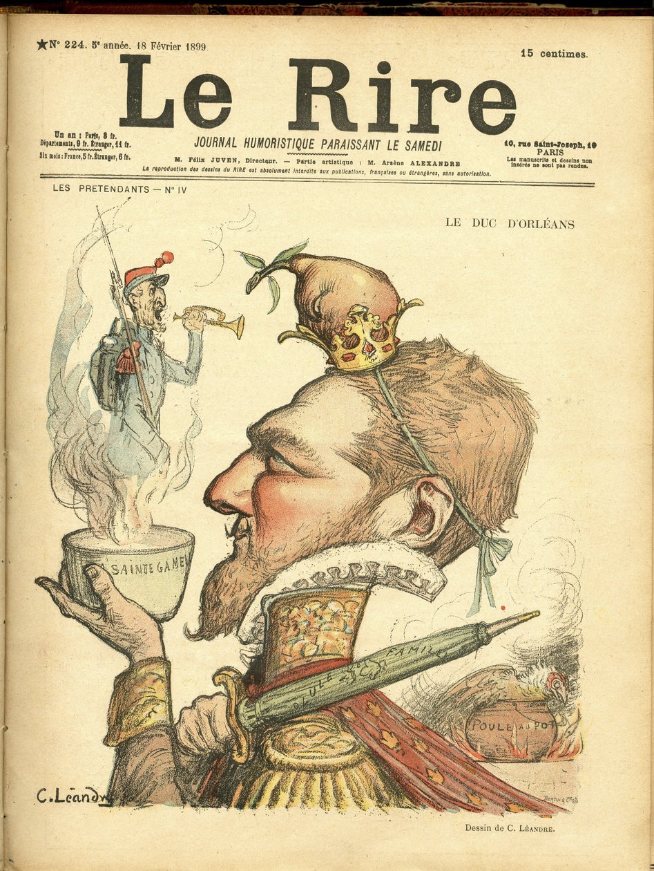 رسم توضيحي لتشارلز ليندر (1862-1934) لغلاف Le Rire بواسطة تشارلز ليندر