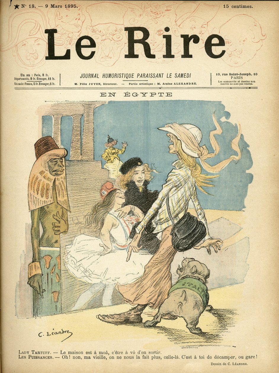 رسم توضيحي لتشارلز ليندر (1862-1934) لغلاف Le Rire بواسطة تشارلز ليندر