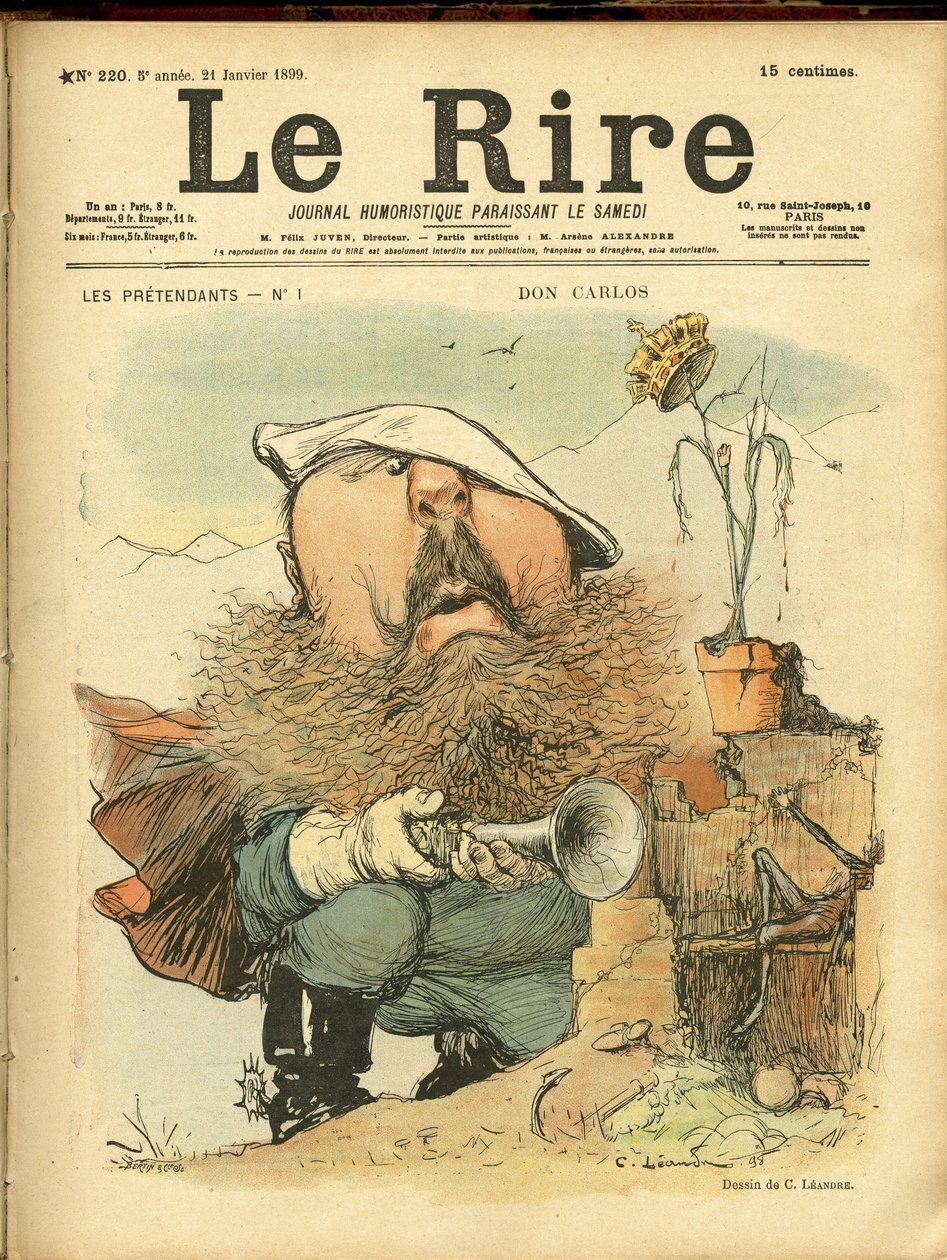 رسم توضيحي لتشارلز ليندر (1862-1934) لغلاف Le Rire بواسطة تشارلز ليندر