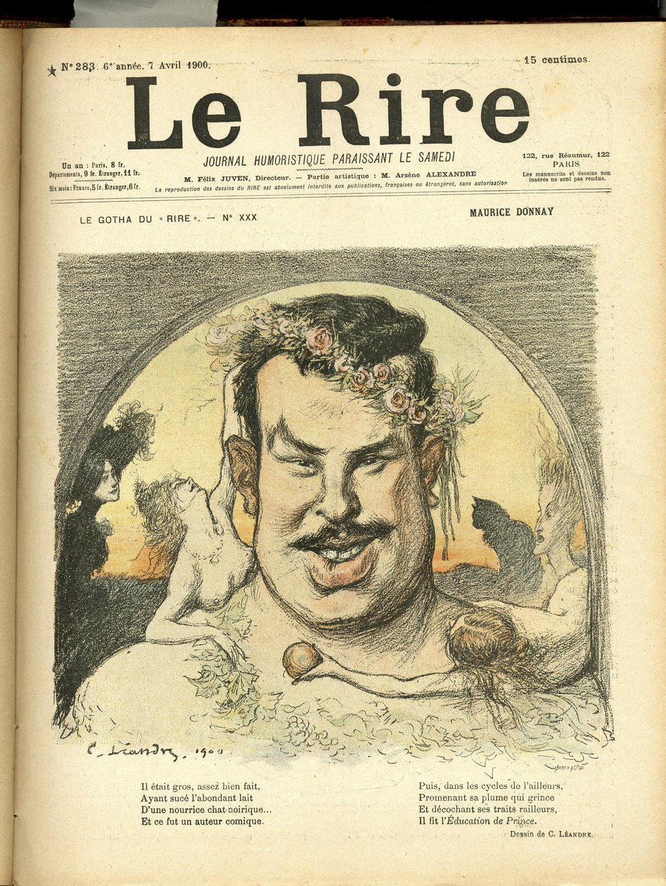 رسم توضيحي لتشارلز ليندر (1862-1934) لغلاف Le Rire بواسطة تشارلز ليندر