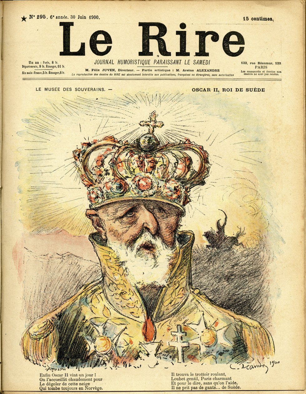 رسم توضيحي لتشارلز ليندر (1862-1934) لغلاف Le Rire بواسطة تشارلز ليندر