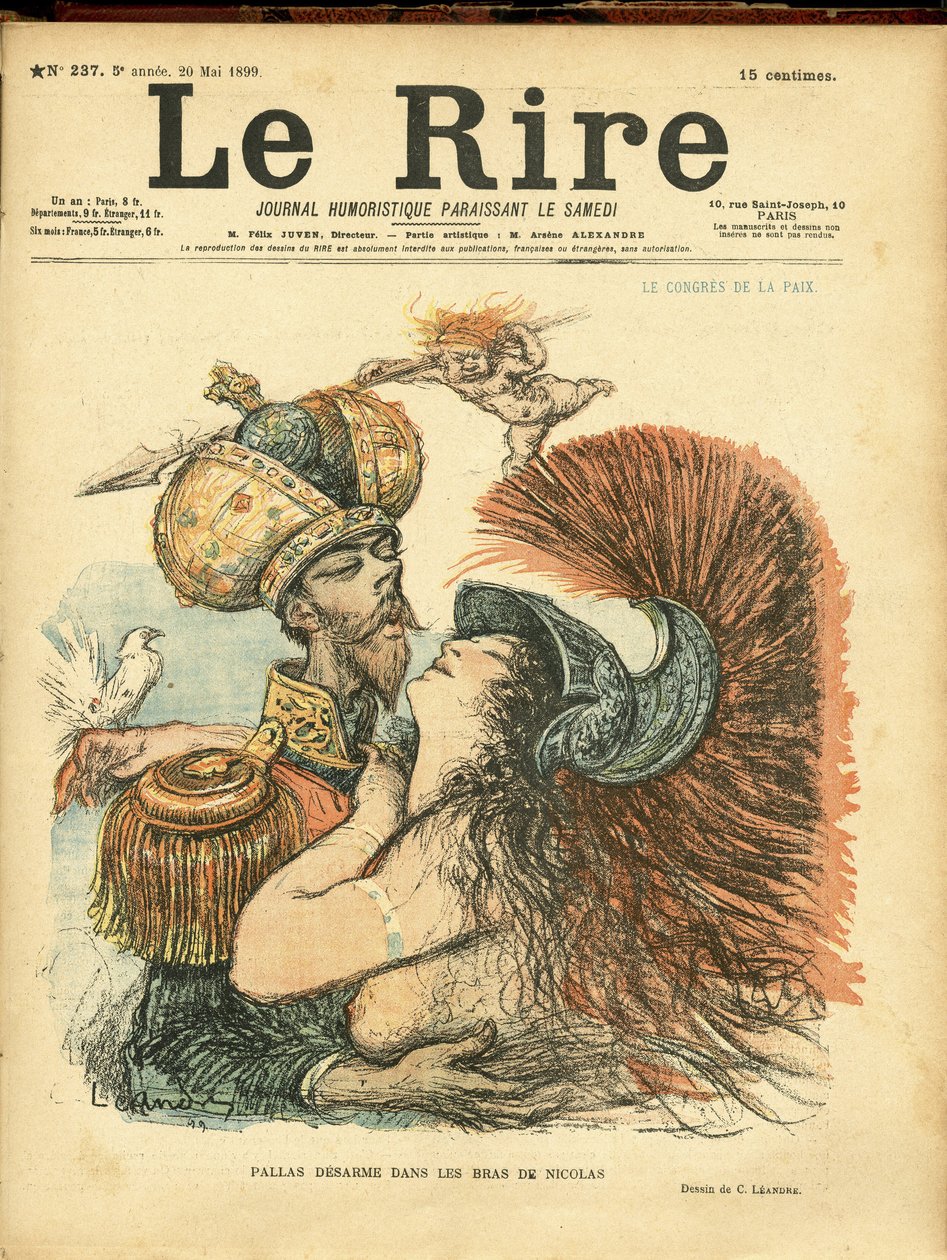 رسم توضيحي لتشارلز ليندر (1862-1934) لغلاف Le Rire بواسطة تشارلز ليندر