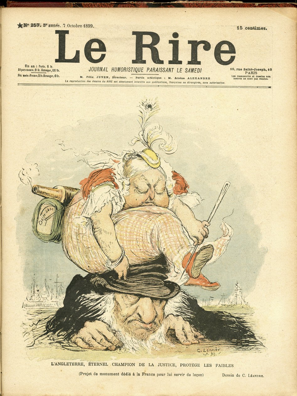 رسم توضيحي لتشارلز ليندر (1862-1934) لغلاف Le Rire بواسطة تشارلز ليندر