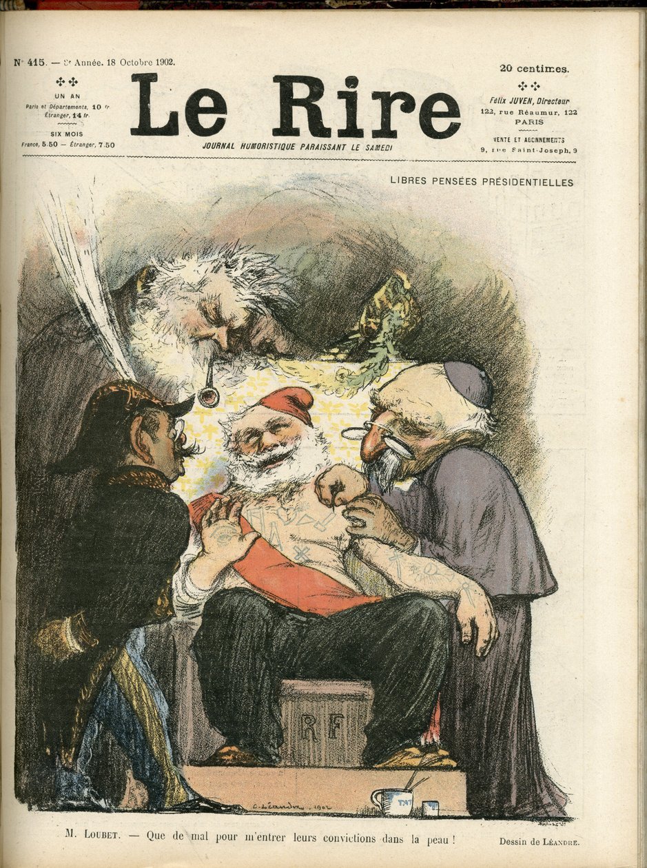 رسم توضيحي لتشارلز ليندر (1862-1934) لغلاف Le Rire ، لا. 415 بواسطة تشارلز ليندر