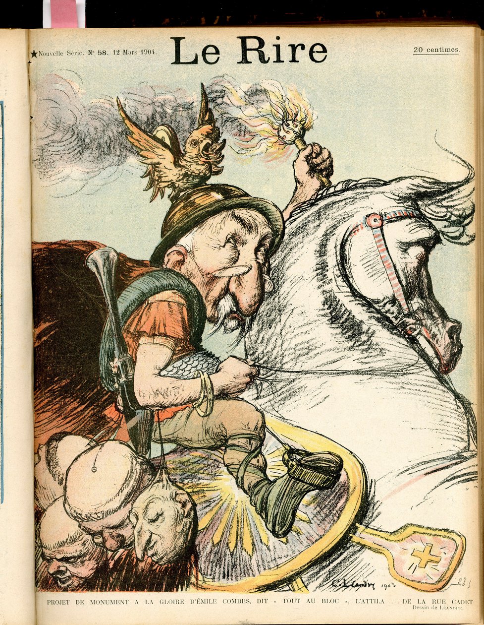 رسم توضيحي لتشارلز ليندر (1862-1934) لغلاف Le Rire ، رقم 58 بواسطة تشارلز ليندر