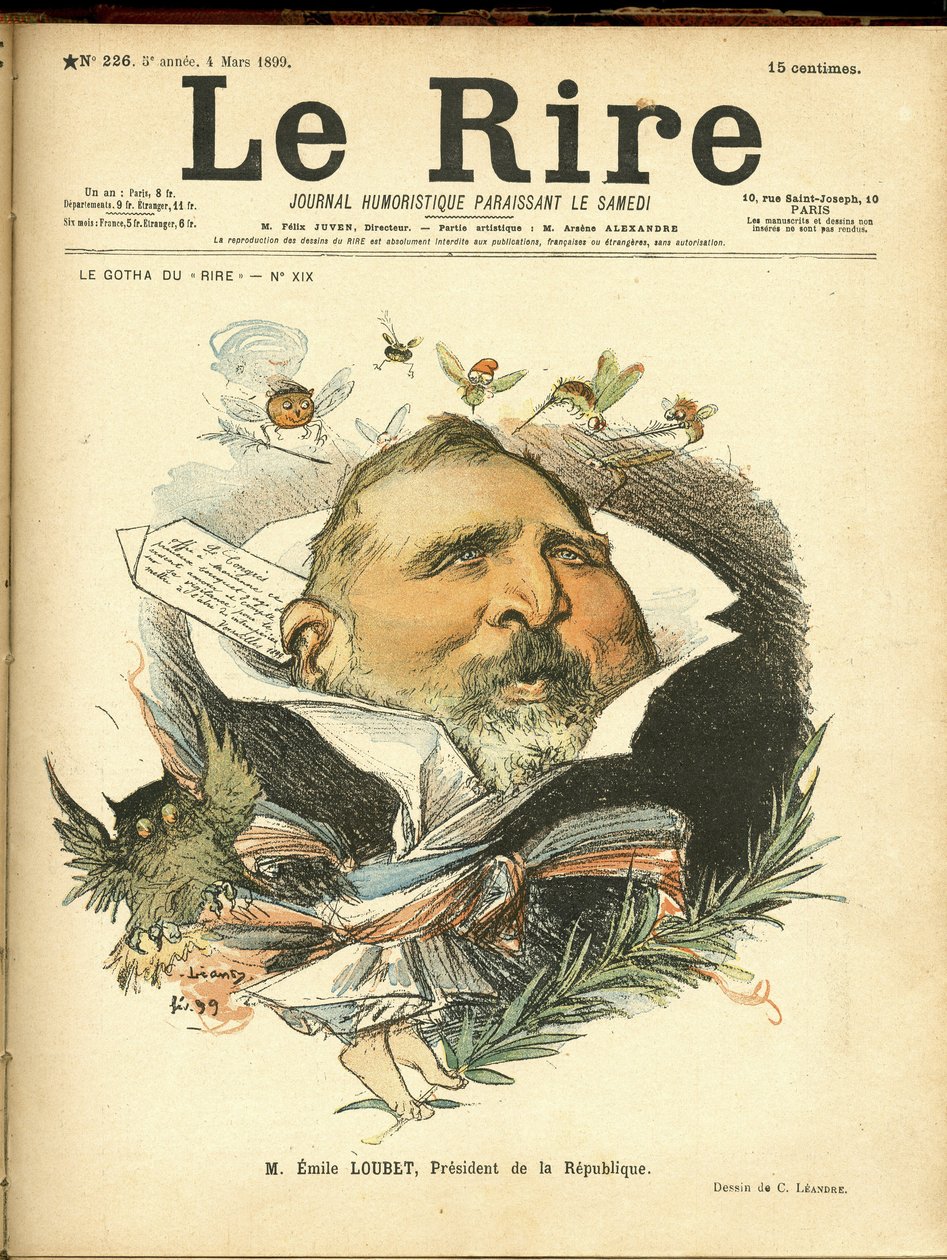 رسم توضيحي لتشارلز ليندر (1862-1934) لغلاف Le Rrire بواسطة تشارلز ليندر