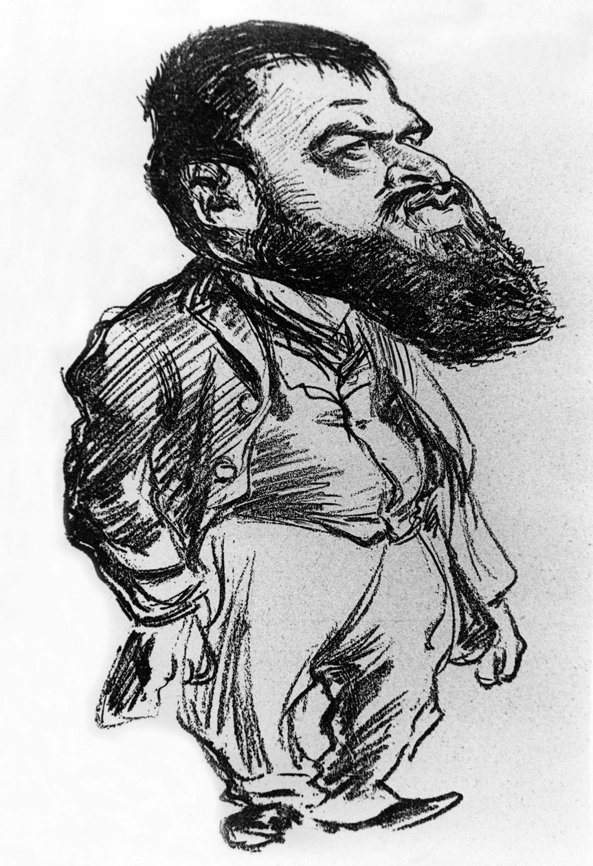 تريستان برنارد (1866-1947) روائي وكاتب مسرحي فرنسي ، رسم كاريكاتوري لتشارلز ليندر بواسطة تشارلز ليندر