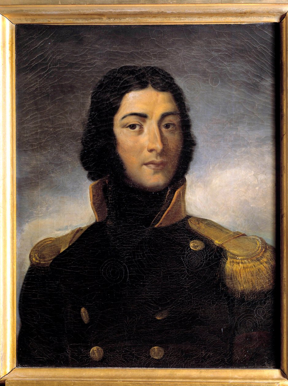 صورة للجنرال لويس لازار هوش (1768-1797) بالزي الرسمي للقبطان عام 1792 رسم لتشارلز فيكتور لوفيفر (1805-1882) من القرن التاسع عشر. خافت 0،72 x 0،55 م بواسطة تشارلز ليفبفر