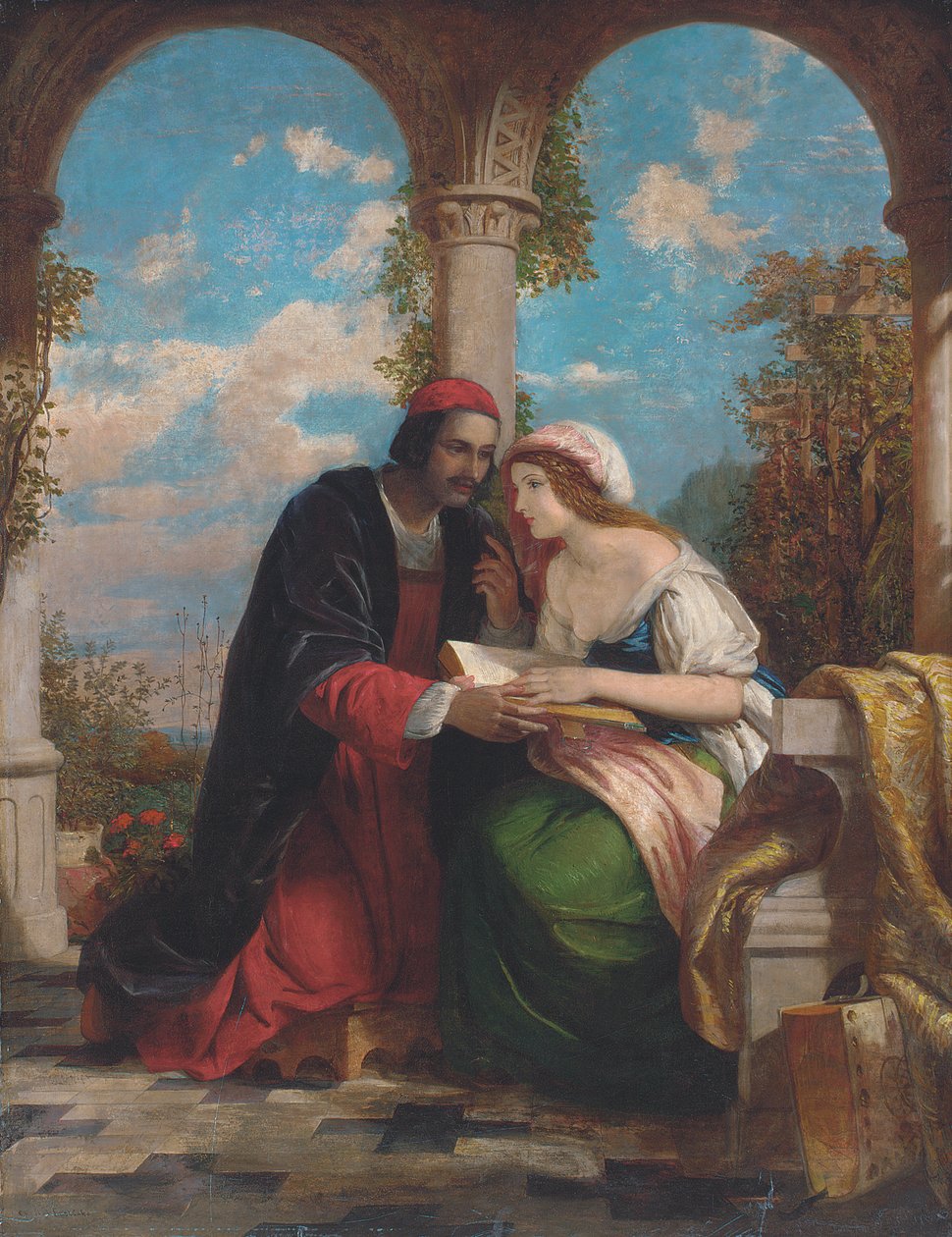 Abelard و Heloise على الشرفة بواسطة تشارلز لوك ايستليك