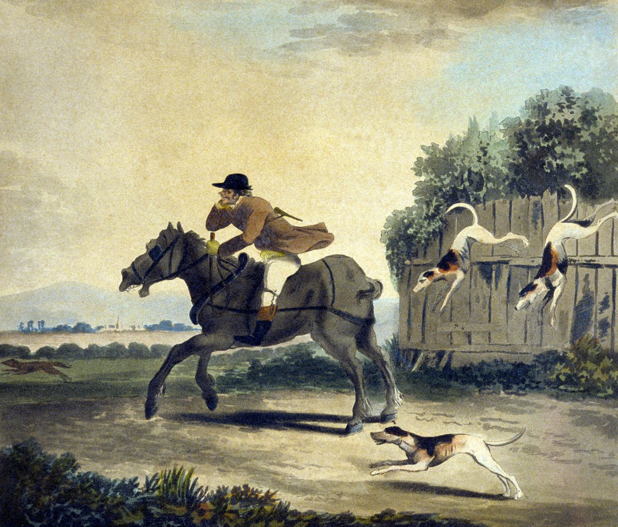The Fore Horse of the Team, from The Pytchley Hunt, engraved by F.Dukes (1745-1812) بواسطة تشارلز لورين (بعد) سميث