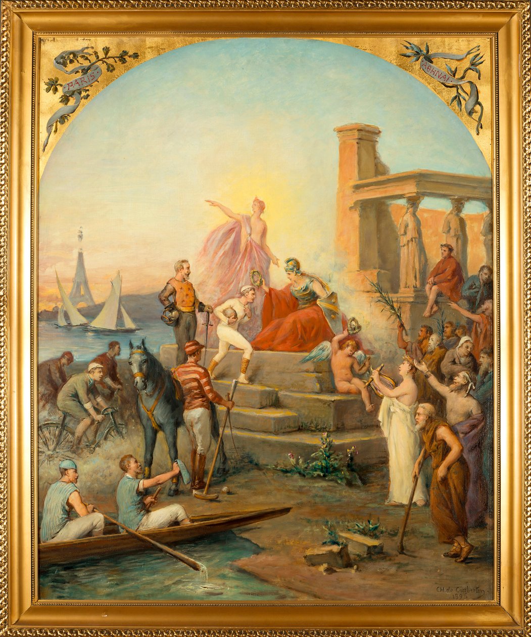 رمزية الرياضة (رمزية الرياضة) - لوحة تشارلز لويس دي فريدي ، بارون دي كوبرتان (1822-1908) ، زيت على قماش (97.5 × 80 سم) بواسطة تشارلز لويس فريدي دي كوبرتين