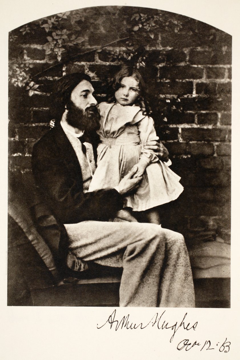آرثر هيوز وابنته أغنيس ، 12 أكتوبر 1863 (صورة بني داكن) بواسطة تشارلز لوتويدج دودجسون