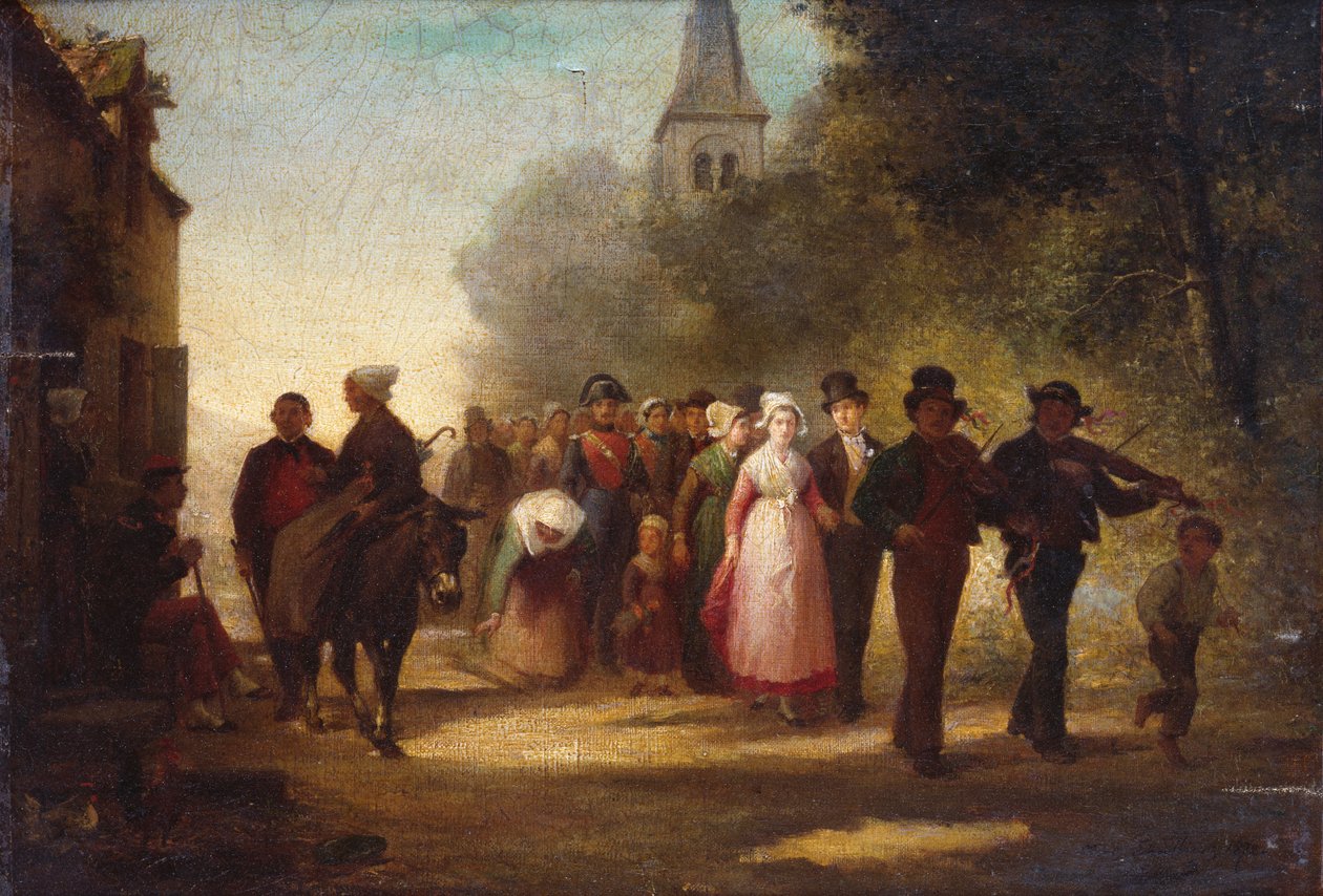 زواج القرية ، 1872 بواسطة تشارلز ماري لويلير