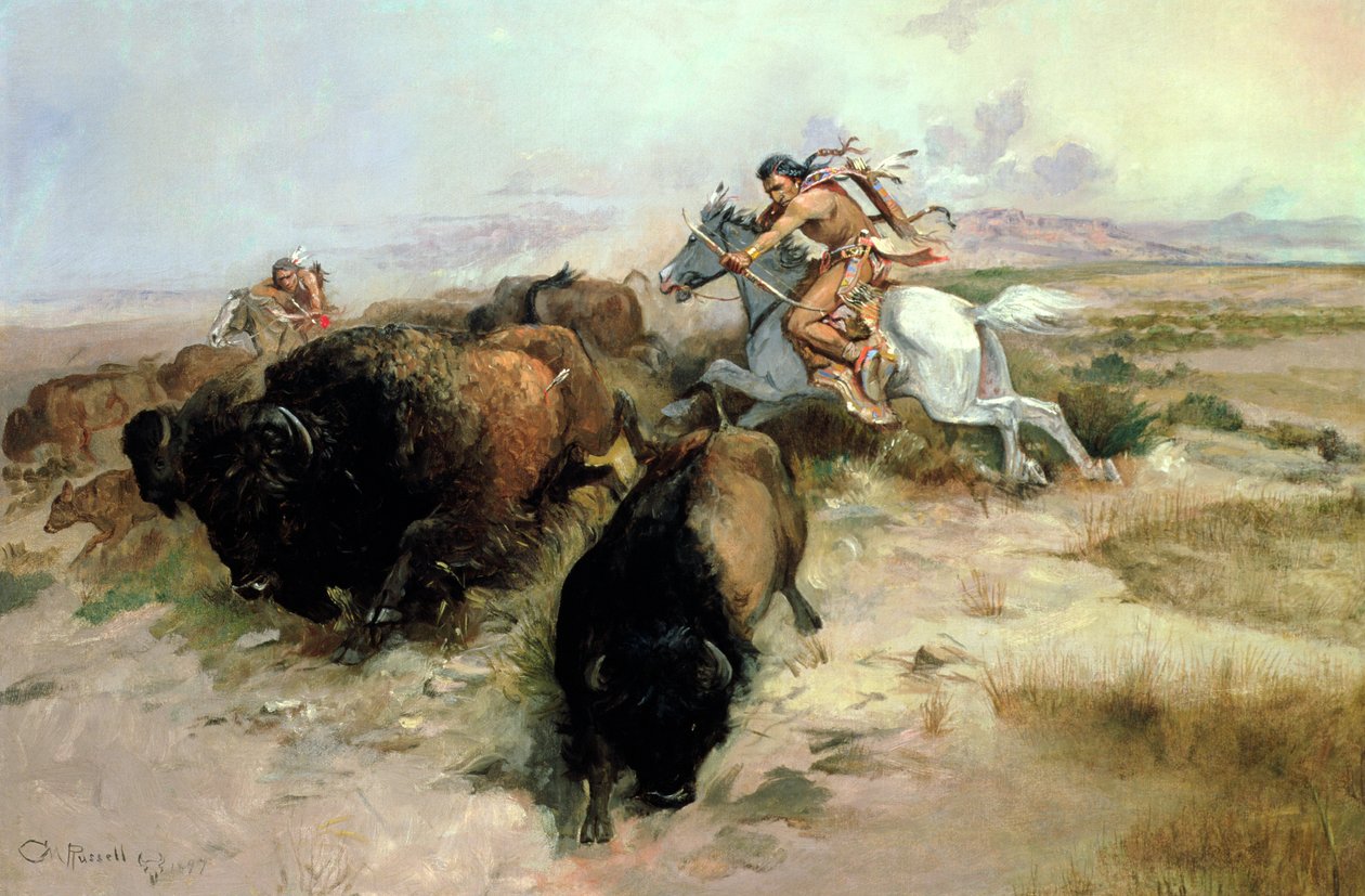 بافالو هانت ، 1897 بواسطة تشارلز ماريون راسل