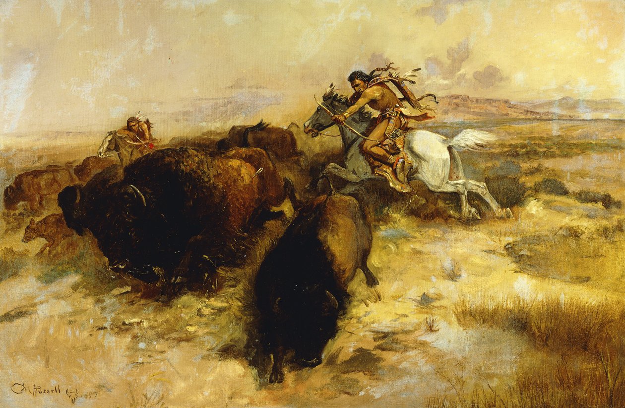 بافالو هانت ، 1897 بواسطة تشارلز ماريون راسل